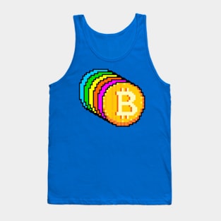 rainbow bitcoin Tank Top